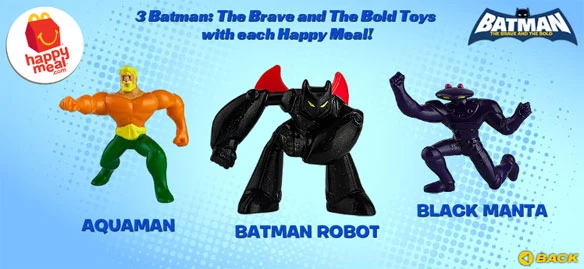 dc comics mcdonalds toys 2011