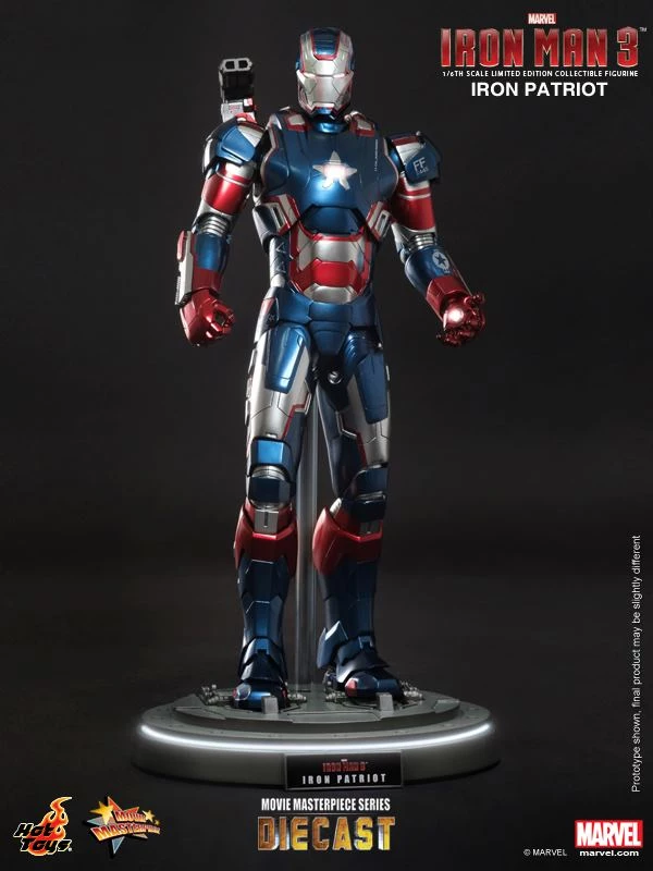 Figurine 1/6 Iron Man 3  Iron Patriot Die Cast  Machinegun