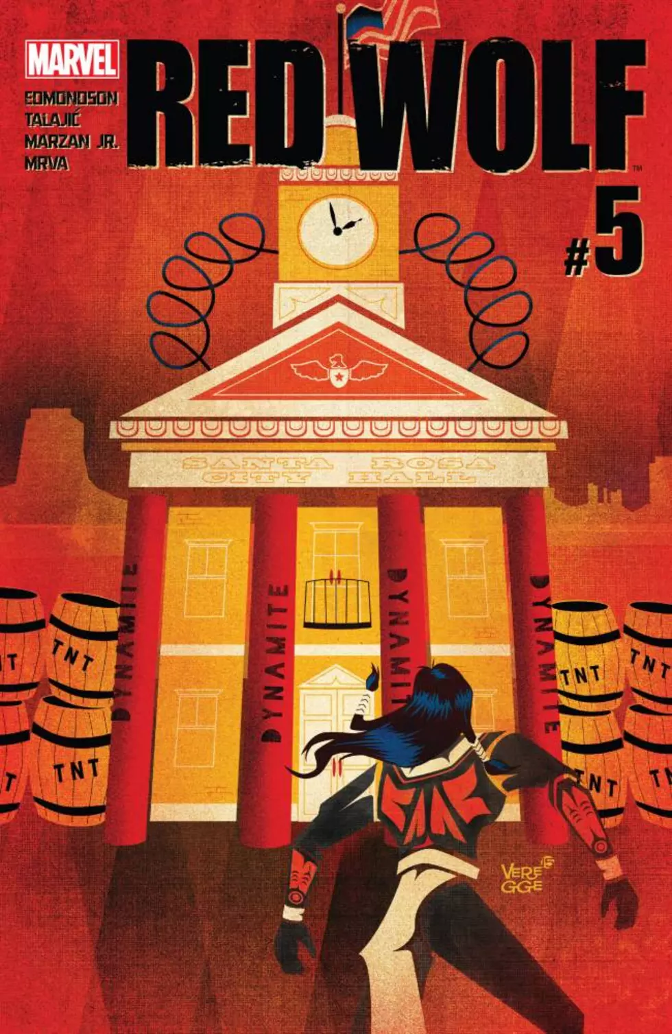 Red Wolf #5, cover by Jason Veregge