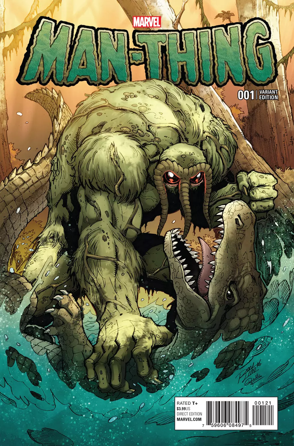 Man-Thing and the Marvel Universe Variant by Ron Lim